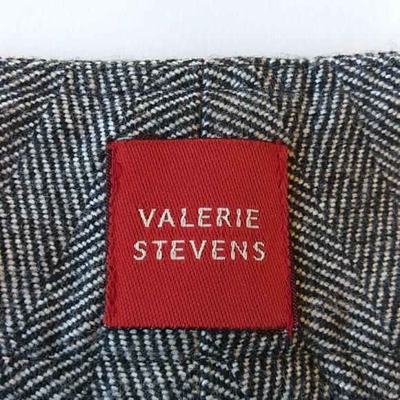 Valerie Stevens Striped Woolmark Blend Trouser Dress Pants 12 Gray Black White - Picture 3 of 16